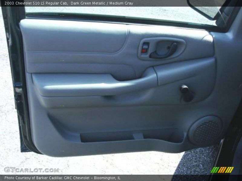Dark Green Metallic / Medium Gray 2003 Chevrolet S10 LS Regular Cab