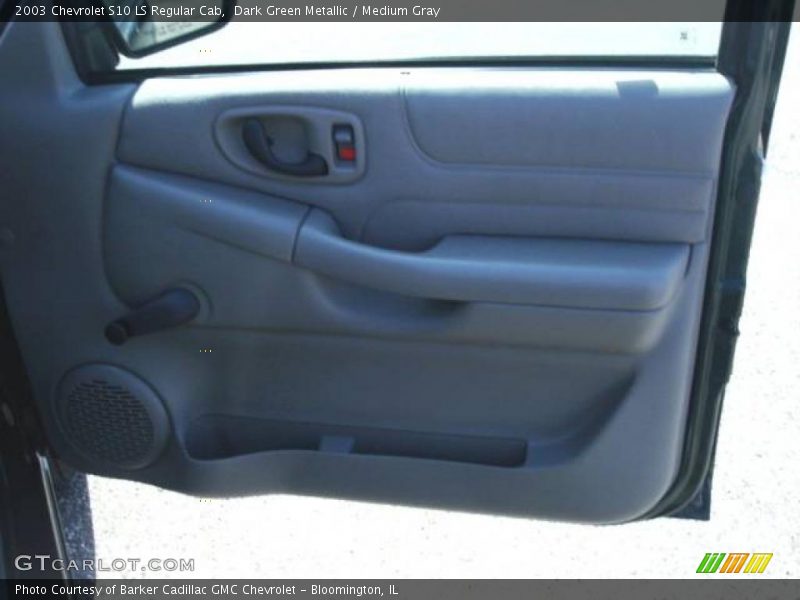 Dark Green Metallic / Medium Gray 2003 Chevrolet S10 LS Regular Cab
