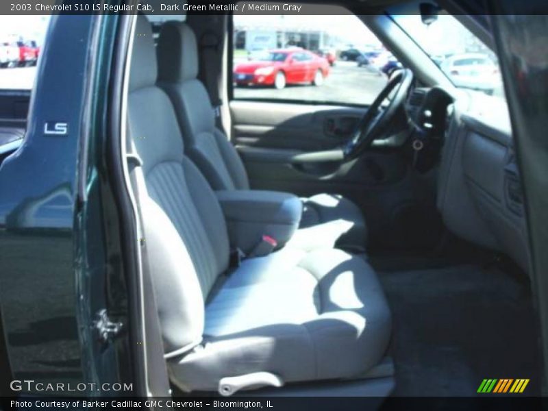 Dark Green Metallic / Medium Gray 2003 Chevrolet S10 LS Regular Cab