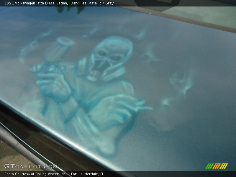 Dark Teal Metallic / Gray 1991 Volkswagen Jetta Diesel Sedan