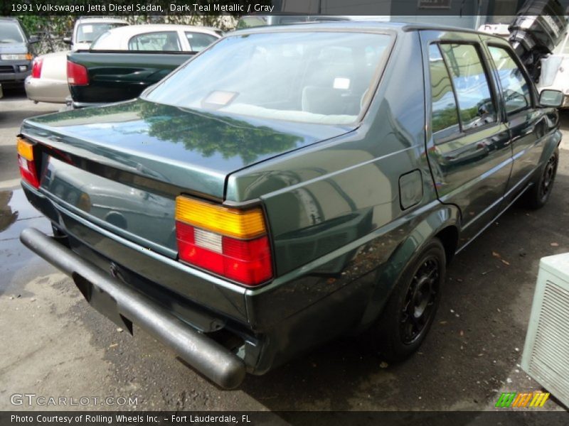 Dark Teal Metallic / Gray 1991 Volkswagen Jetta Diesel Sedan