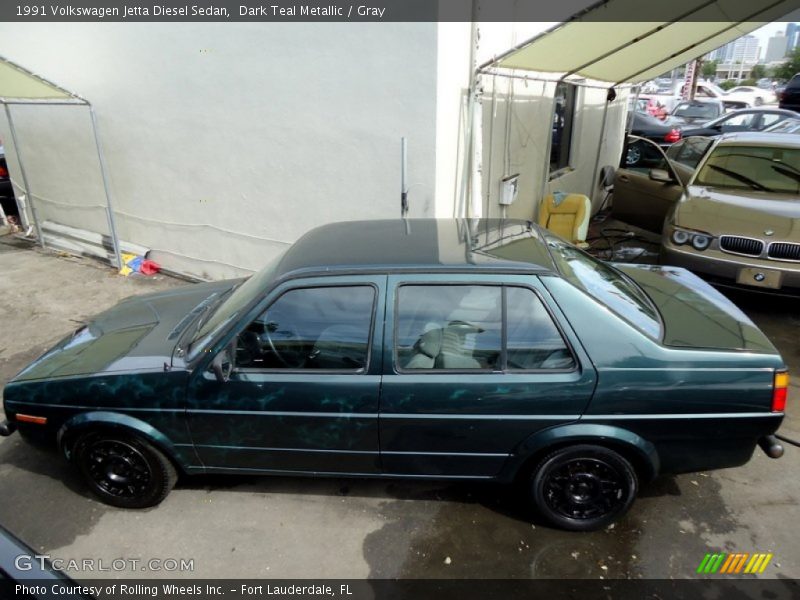 Dark Teal Metallic / Gray 1991 Volkswagen Jetta Diesel Sedan