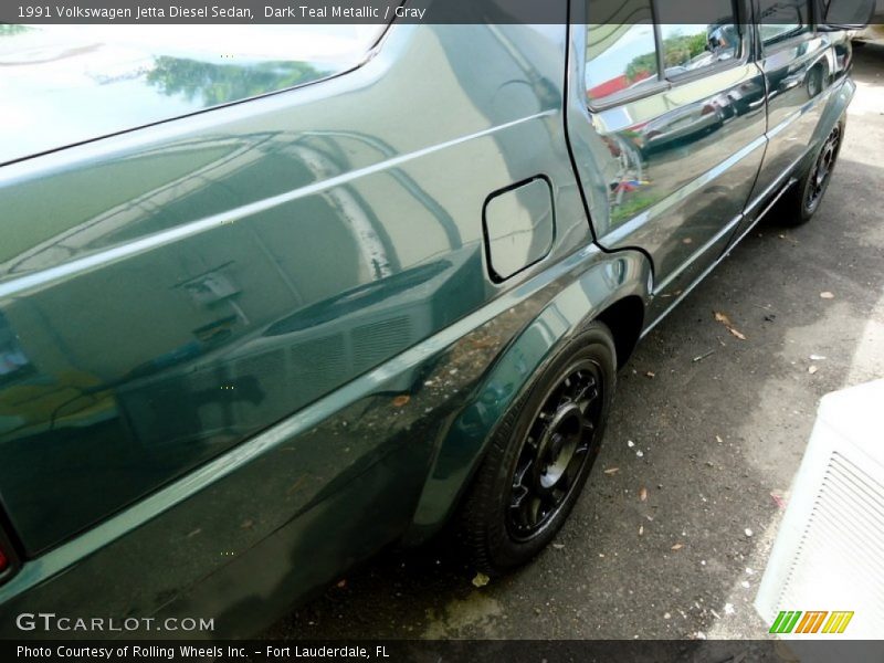 Dark Teal Metallic / Gray 1991 Volkswagen Jetta Diesel Sedan