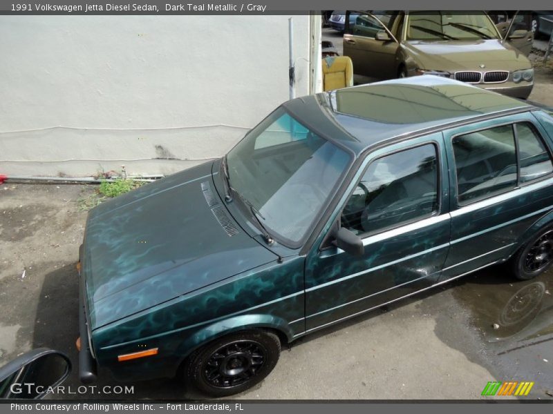 Dark Teal Metallic / Gray 1991 Volkswagen Jetta Diesel Sedan