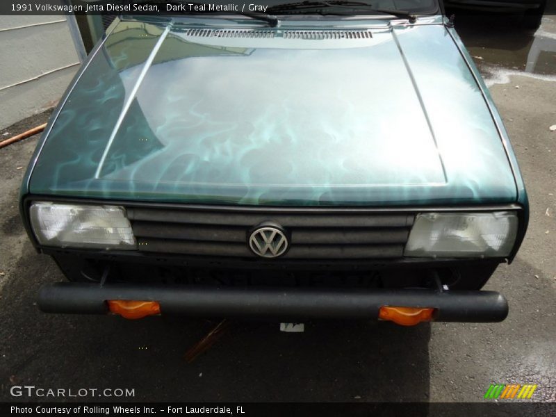 Dark Teal Metallic / Gray 1991 Volkswagen Jetta Diesel Sedan