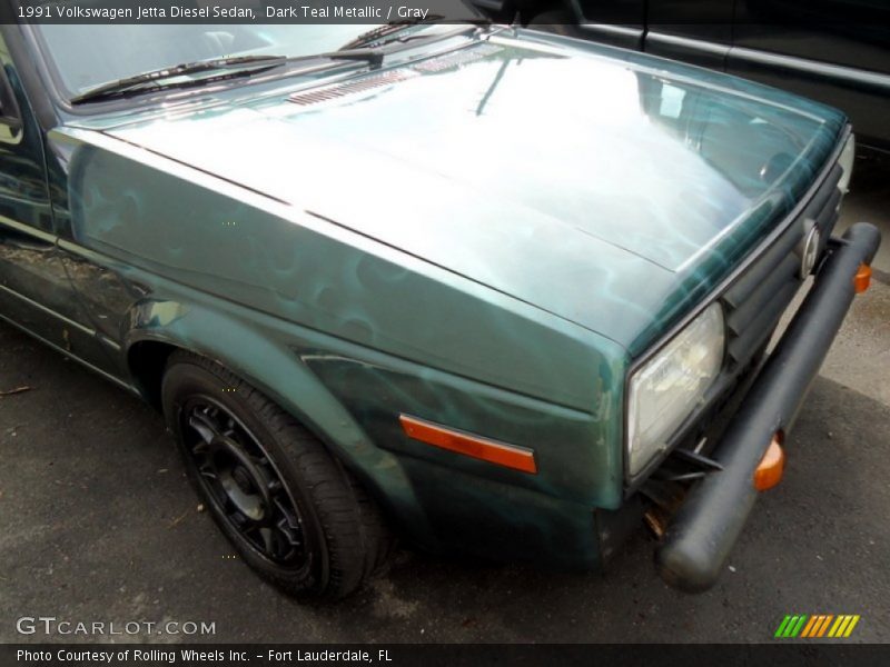 Dark Teal Metallic / Gray 1991 Volkswagen Jetta Diesel Sedan