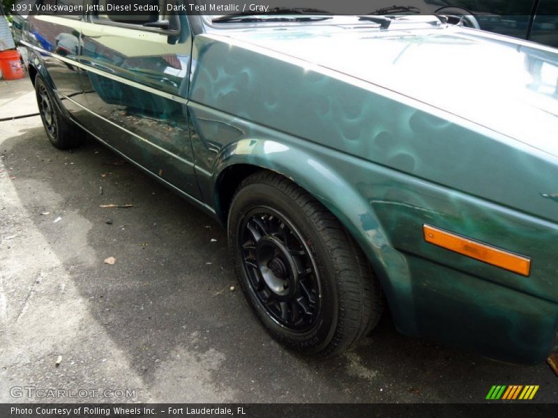 Dark Teal Metallic / Gray 1991 Volkswagen Jetta Diesel Sedan