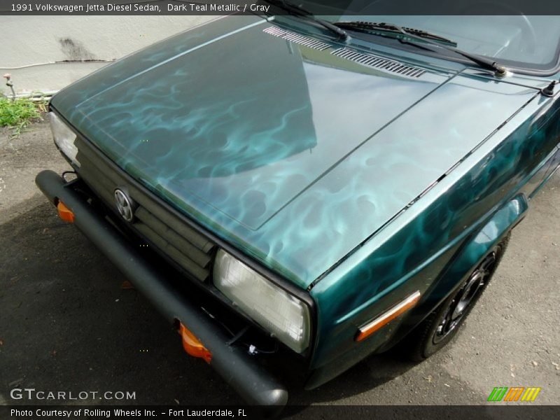 Dark Teal Metallic / Gray 1991 Volkswagen Jetta Diesel Sedan