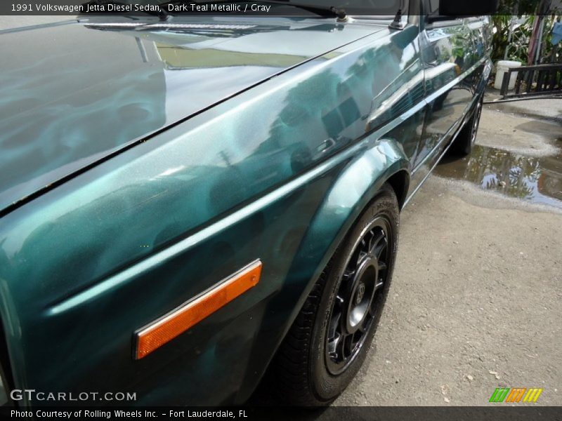 Dark Teal Metallic / Gray 1991 Volkswagen Jetta Diesel Sedan