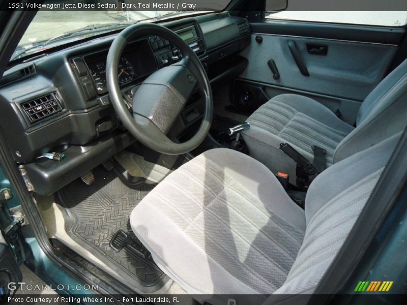 Dark Teal Metallic / Gray 1991 Volkswagen Jetta Diesel Sedan