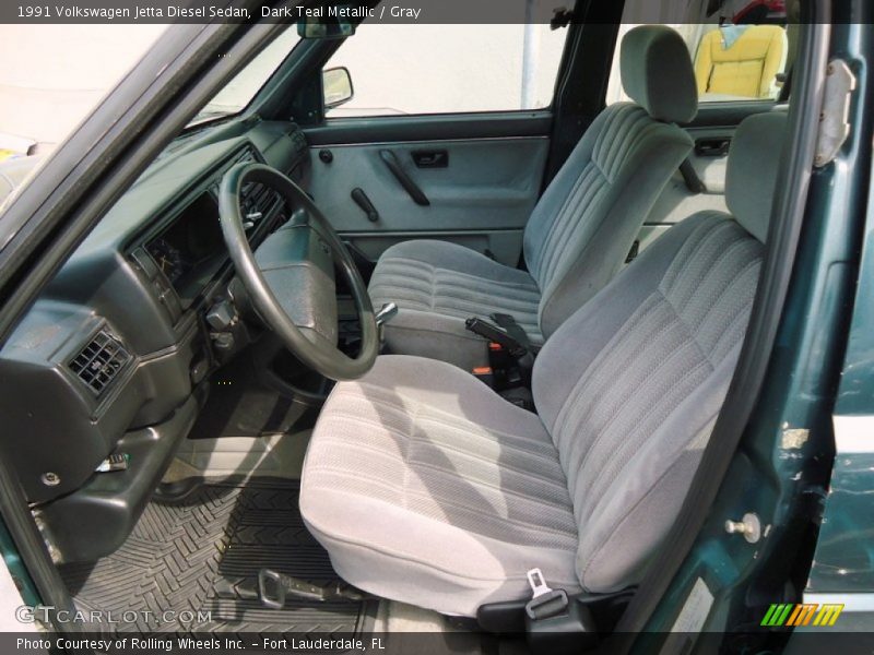 Dark Teal Metallic / Gray 1991 Volkswagen Jetta Diesel Sedan