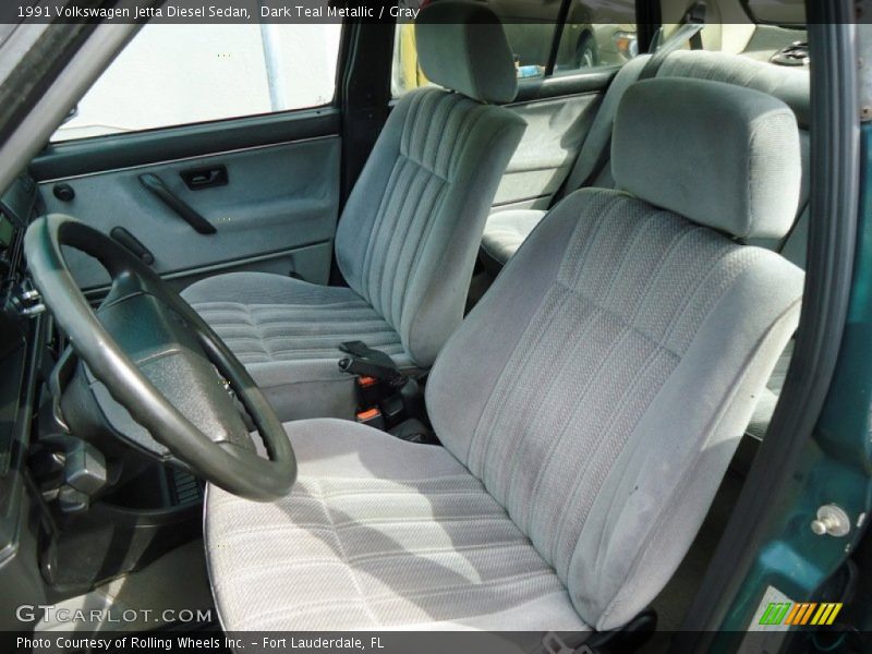 Dark Teal Metallic / Gray 1991 Volkswagen Jetta Diesel Sedan