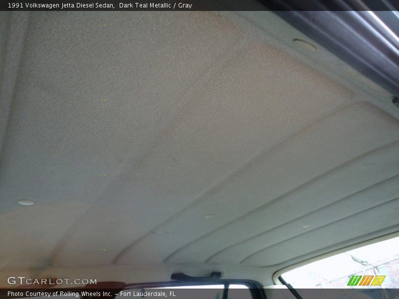 Dark Teal Metallic / Gray 1991 Volkswagen Jetta Diesel Sedan