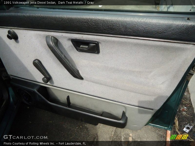 Dark Teal Metallic / Gray 1991 Volkswagen Jetta Diesel Sedan