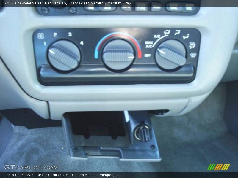 Dark Green Metallic / Medium Gray 2003 Chevrolet S10 LS Regular Cab