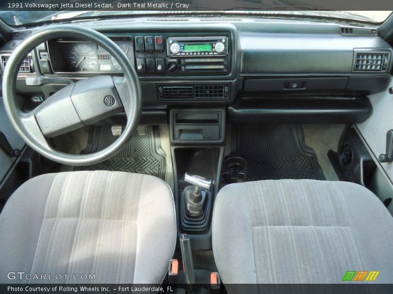 Dark Teal Metallic / Gray 1991 Volkswagen Jetta Diesel Sedan