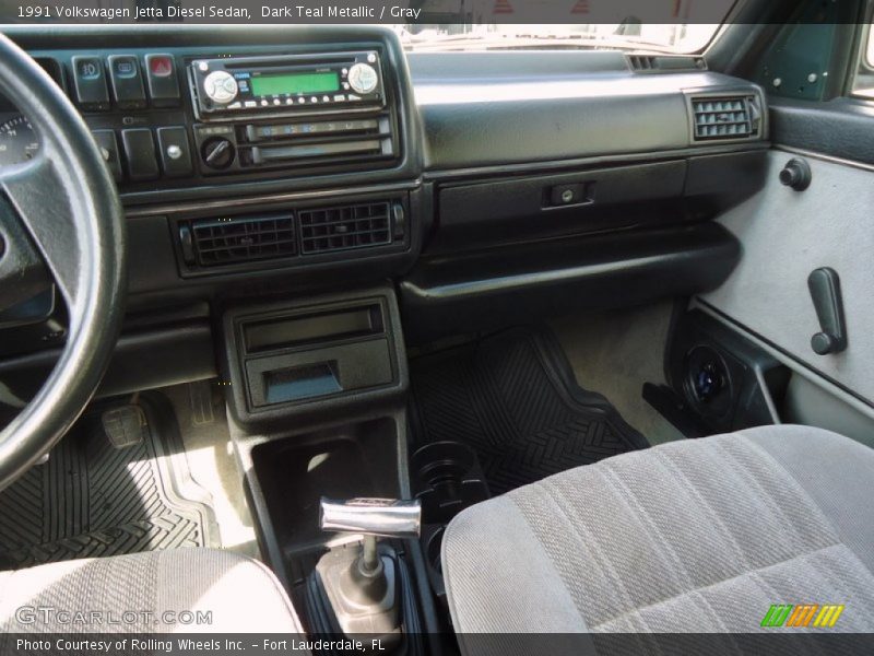 Dark Teal Metallic / Gray 1991 Volkswagen Jetta Diesel Sedan