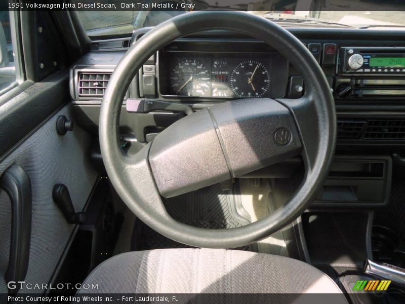 Dark Teal Metallic / Gray 1991 Volkswagen Jetta Diesel Sedan