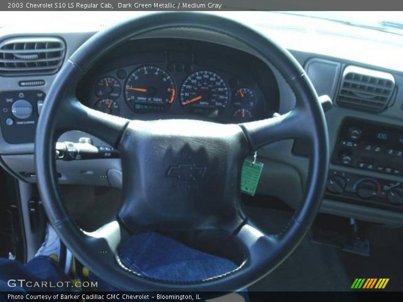 Dark Green Metallic / Medium Gray 2003 Chevrolet S10 LS Regular Cab
