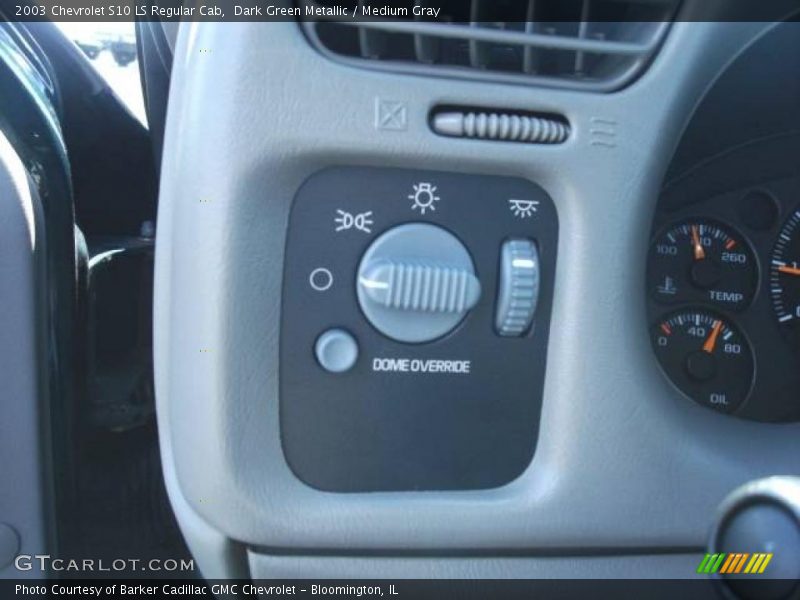 Dark Green Metallic / Medium Gray 2003 Chevrolet S10 LS Regular Cab