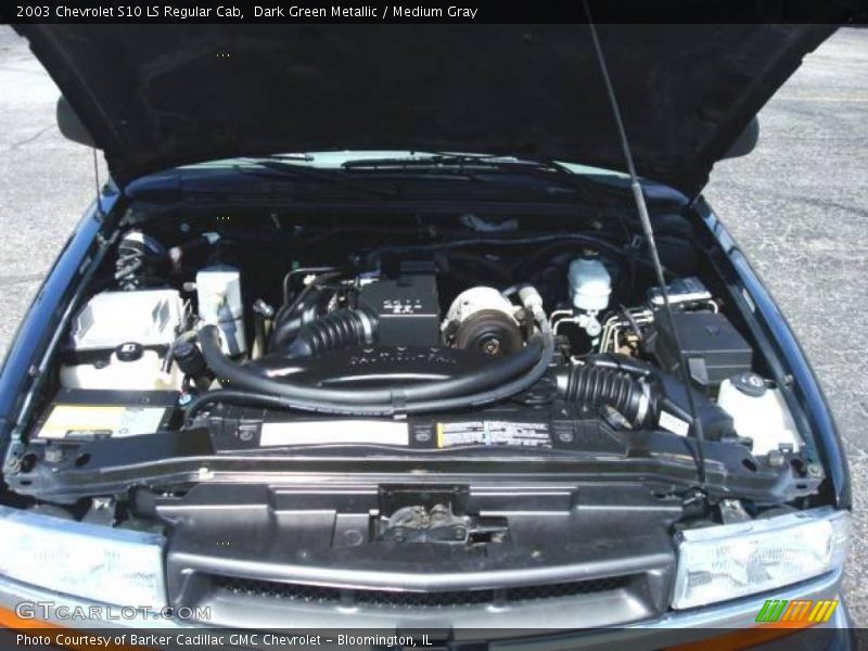 Dark Green Metallic / Medium Gray 2003 Chevrolet S10 LS Regular Cab