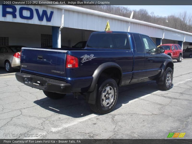 Indigo Blue Metallic / Graphite 2003 Chevrolet S10 ZR2 Extended Cab 4x4