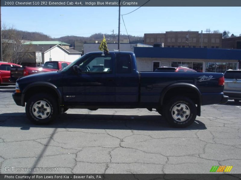 Indigo Blue Metallic / Graphite 2003 Chevrolet S10 ZR2 Extended Cab 4x4