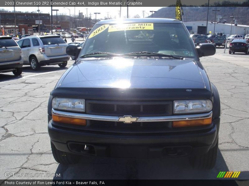Indigo Blue Metallic / Graphite 2003 Chevrolet S10 ZR2 Extended Cab 4x4