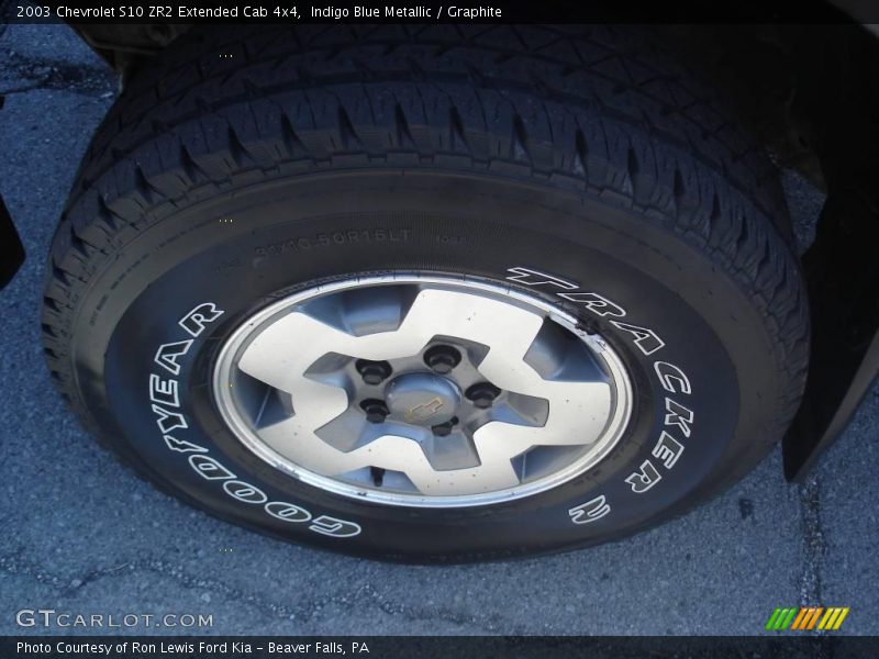 Indigo Blue Metallic / Graphite 2003 Chevrolet S10 ZR2 Extended Cab 4x4