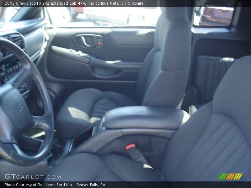 Indigo Blue Metallic / Graphite 2003 Chevrolet S10 ZR2 Extended Cab 4x4