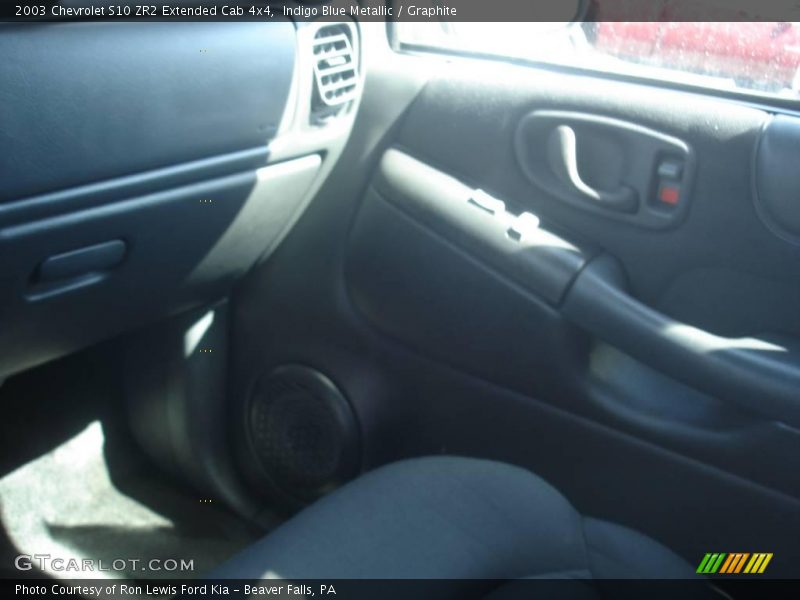 Indigo Blue Metallic / Graphite 2003 Chevrolet S10 ZR2 Extended Cab 4x4