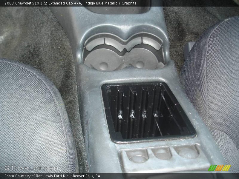 Indigo Blue Metallic / Graphite 2003 Chevrolet S10 ZR2 Extended Cab 4x4
