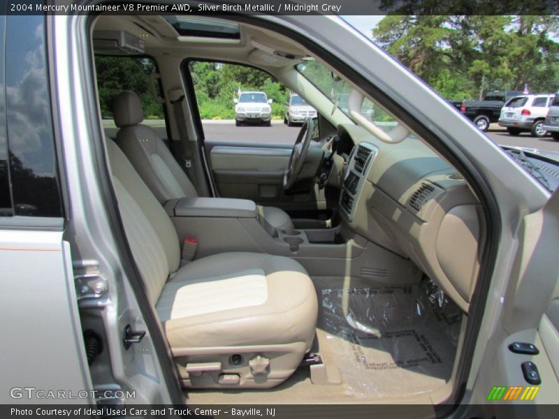 Silver Birch Metallic / Midnight Grey 2004 Mercury Mountaineer V8 Premier AWD
