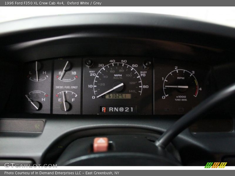 Oxford White / Grey 1996 Ford F350 XL Crew Cab 4x4