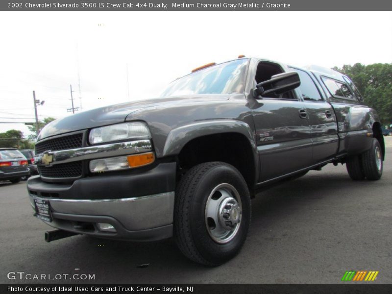 Medium Charcoal Gray Metallic / Graphite 2002 Chevrolet Silverado 3500 LS Crew Cab 4x4 Dually
