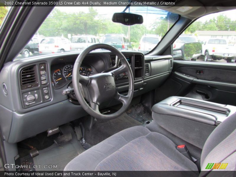 Medium Charcoal Gray Metallic / Graphite 2002 Chevrolet Silverado 3500 LS Crew Cab 4x4 Dually