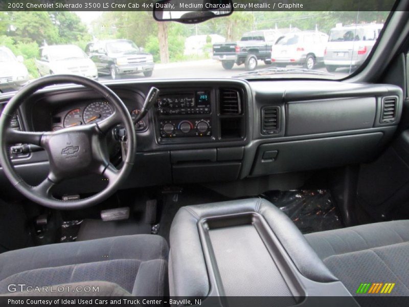 Medium Charcoal Gray Metallic / Graphite 2002 Chevrolet Silverado 3500 LS Crew Cab 4x4 Dually