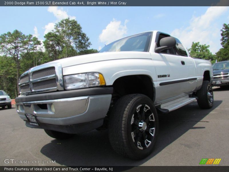 Bright White / Mist Gray 2000 Dodge Ram 1500 SLT Extended Cab 4x4