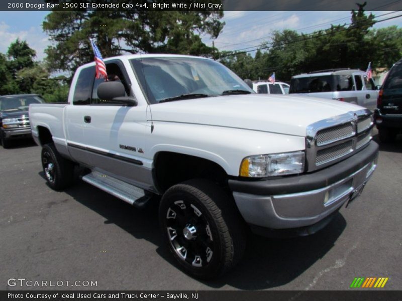 Bright White / Mist Gray 2000 Dodge Ram 1500 SLT Extended Cab 4x4