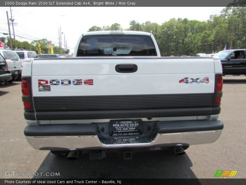 Bright White / Mist Gray 2000 Dodge Ram 1500 SLT Extended Cab 4x4