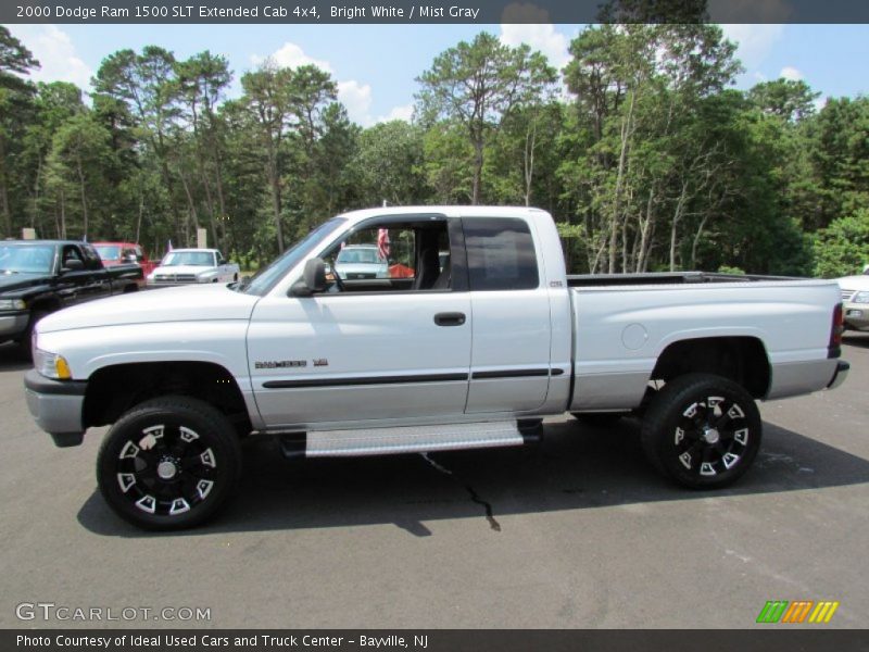 Bright White / Mist Gray 2000 Dodge Ram 1500 SLT Extended Cab 4x4