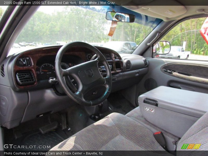 Bright White / Mist Gray 2000 Dodge Ram 1500 SLT Extended Cab 4x4