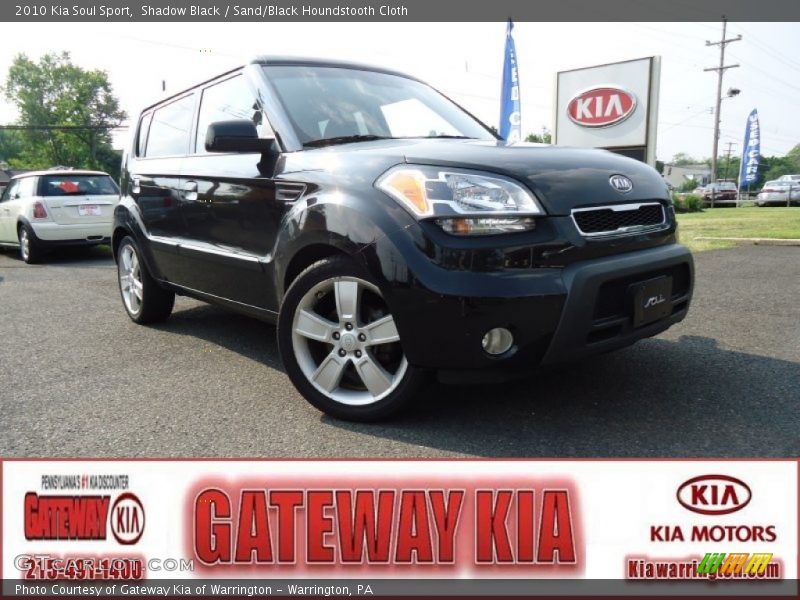 Shadow Black / Sand/Black Houndstooth Cloth 2010 Kia Soul Sport