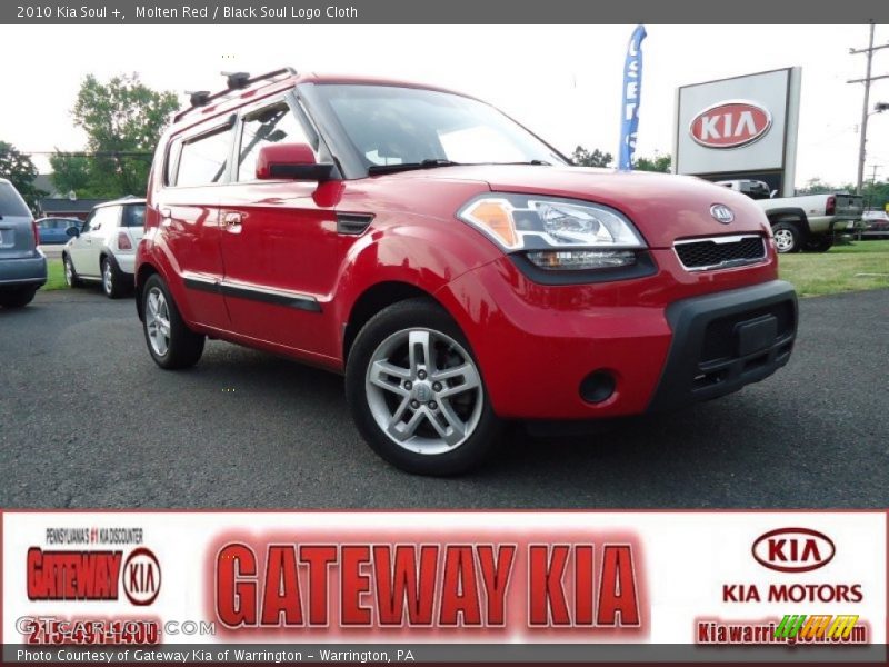 Molten Red / Black Soul Logo Cloth 2010 Kia Soul +