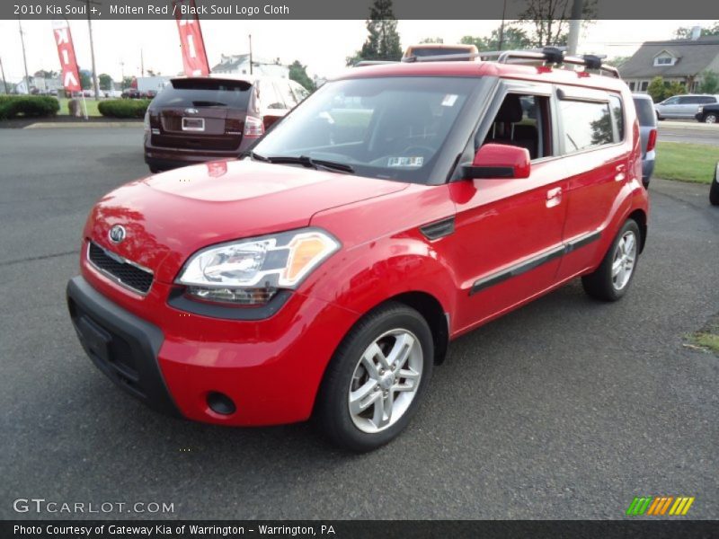 Molten Red / Black Soul Logo Cloth 2010 Kia Soul +