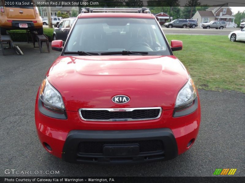Molten Red / Black Soul Logo Cloth 2010 Kia Soul +