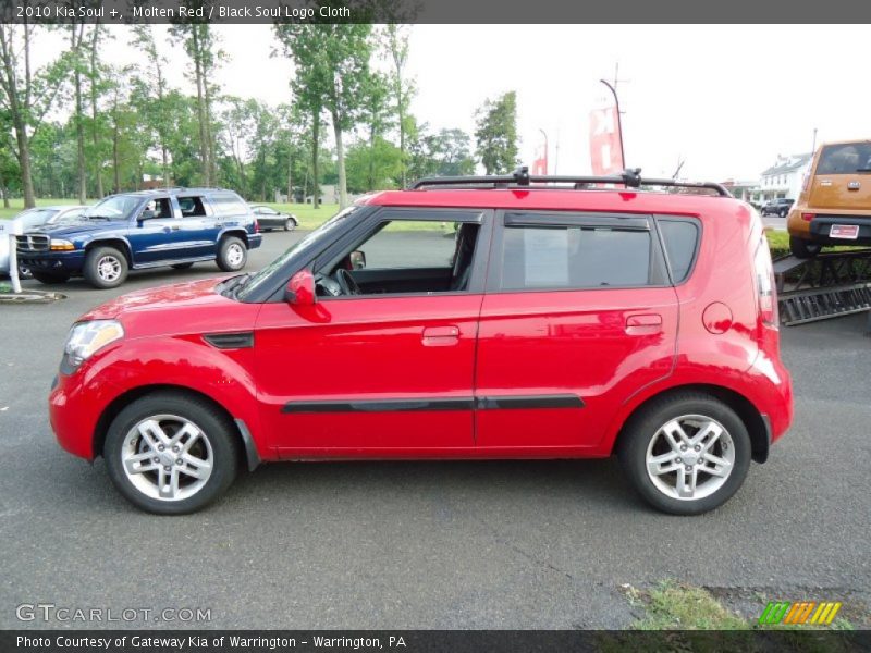 Molten Red / Black Soul Logo Cloth 2010 Kia Soul +