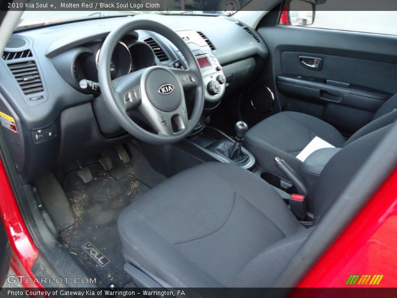 Molten Red / Black Soul Logo Cloth 2010 Kia Soul +