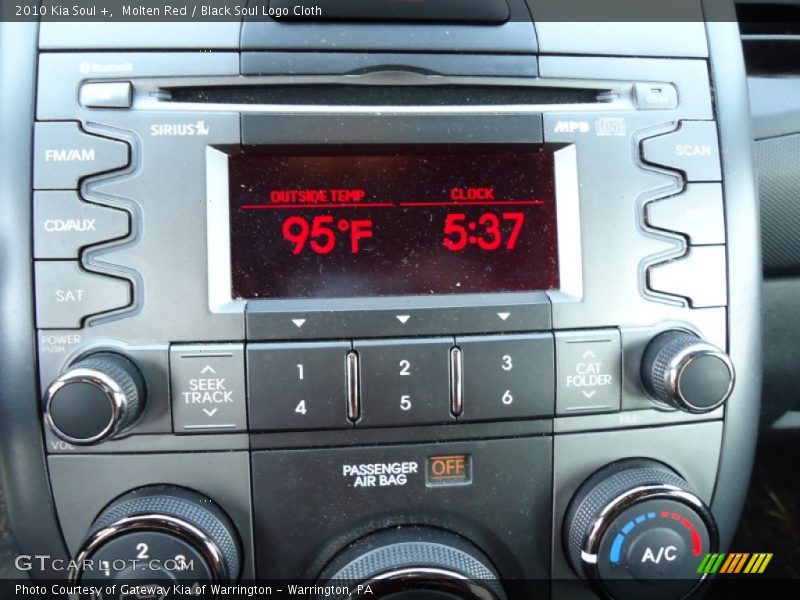 Molten Red / Black Soul Logo Cloth 2010 Kia Soul +