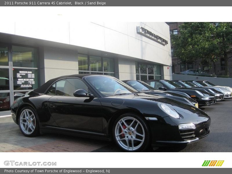 Black / Sand Beige 2011 Porsche 911 Carrera 4S Cabriolet